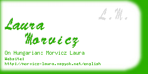 laura morvicz business card